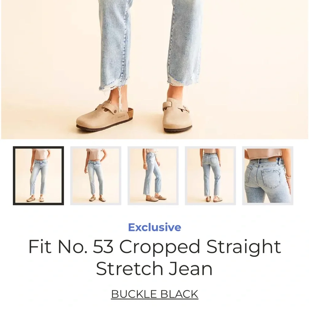 Light Blue Distressed Women's Jeans Buckle Black - Picture 2 of 5